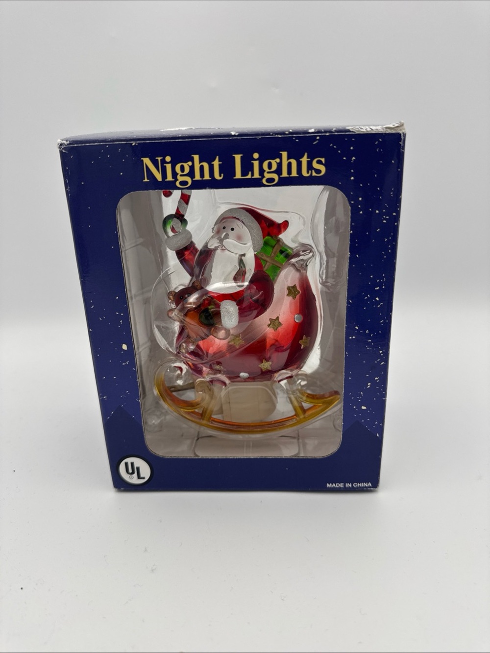 Santa Sleigh Holiday Figurine - Red and Gold